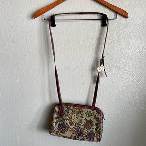 Liz Claiborne vintage tapestry cross body bag